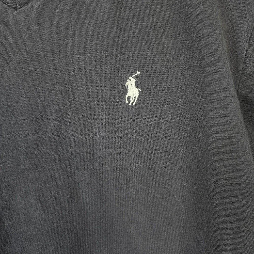 Polo Ralph Lauren Mens V Neck T Shirt‎ Black Short Sleeve Classic Fit Size S
